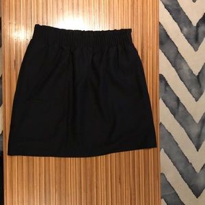 Black wool skirt
